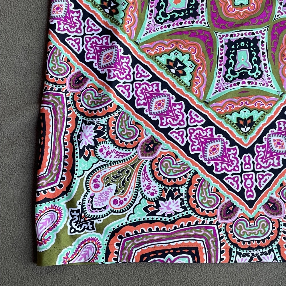 MSK Multicolor Paisley Dress, Small - Picture 2 of 11